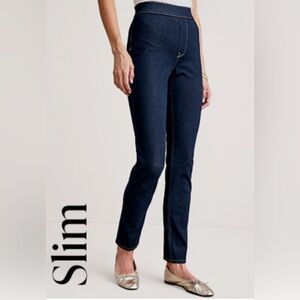Soft Surroundings Slim Pull On Jeggings Classic Blue sz M